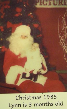 Lynn and Santa, 1985